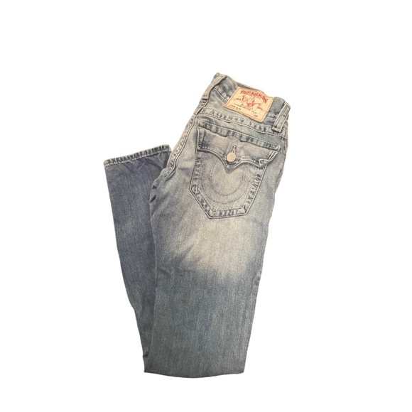 True Religion Rocco Slim Distressed Blue Jeans Sz 27 Men - Holiday Streetwear - Picture 5 of 7